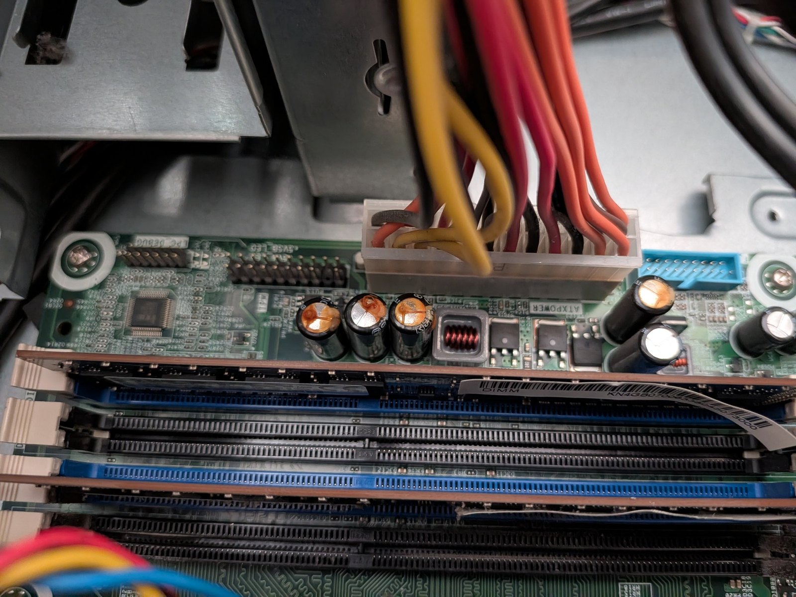 The inside of the machine that burned out. Its drive was the first one I read.